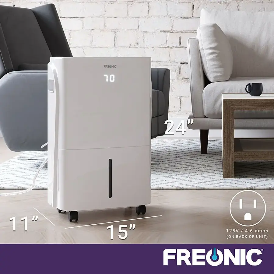 Alt View 14. Freonic - Energy Star 50 Pint Dehumidifier - White.