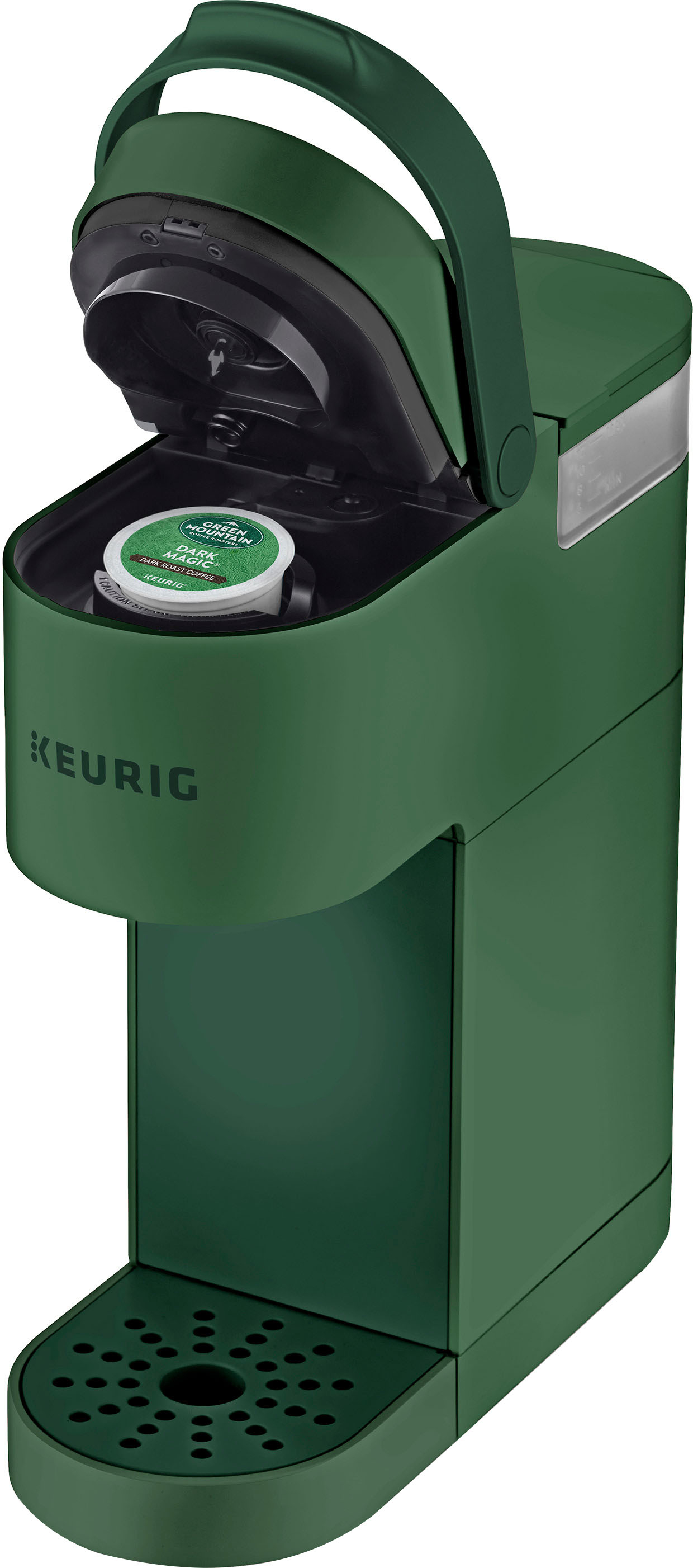 Angle View: Keurig - K-Mini Single Serve K-Cup Pod Coffee Maker - Evergreen
