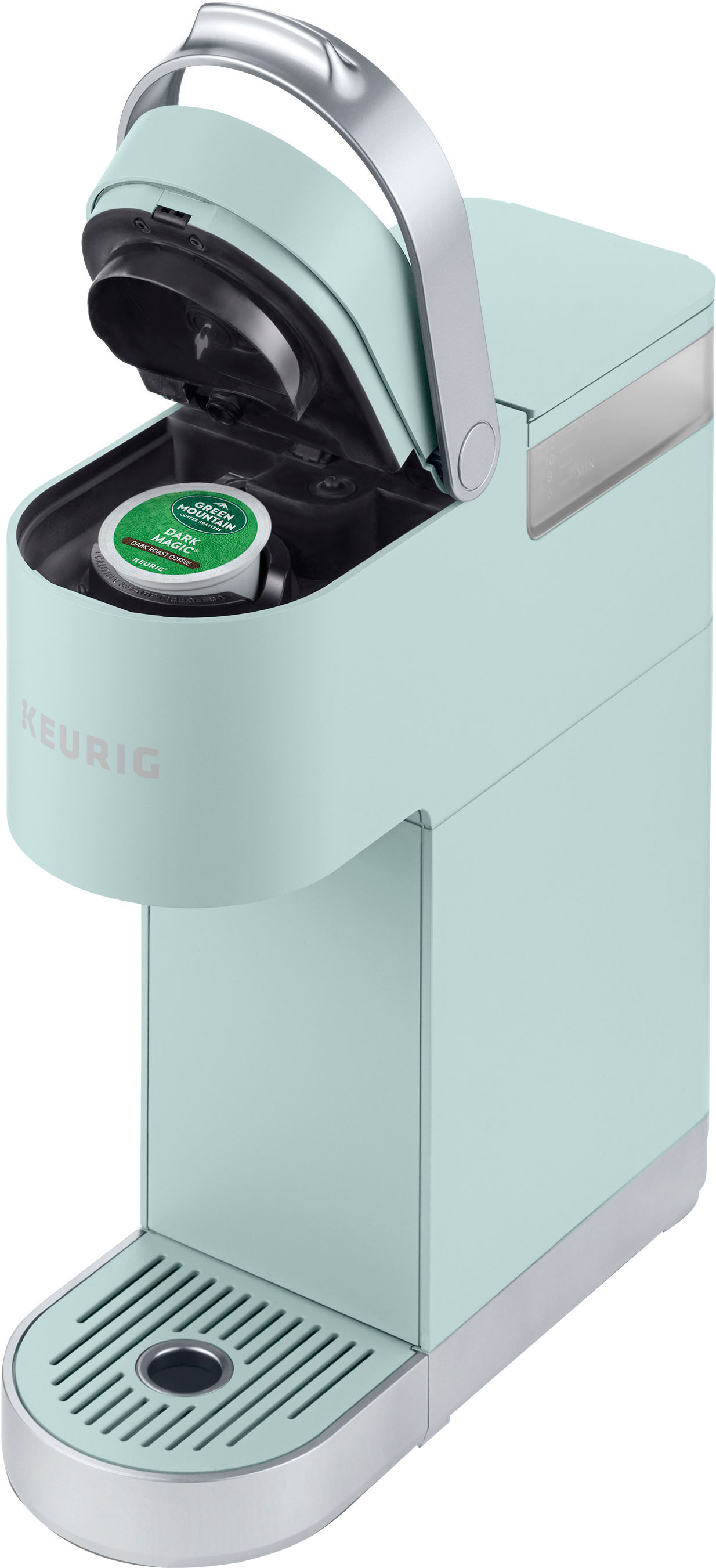 Angle View: Keurig - K-Mini Plus Single Serve K-Cup Pod Coffee Maker - Misty Green