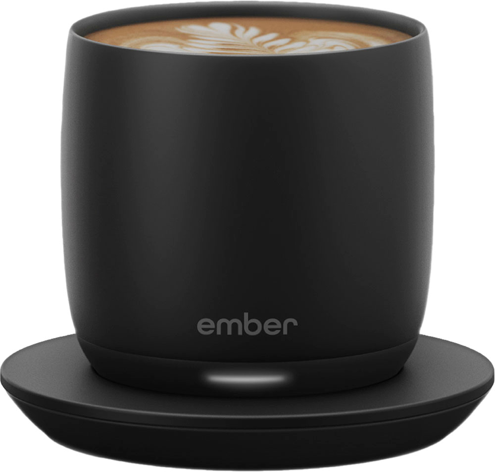 Left View: Ember - Charging Coaster 2 - Copper