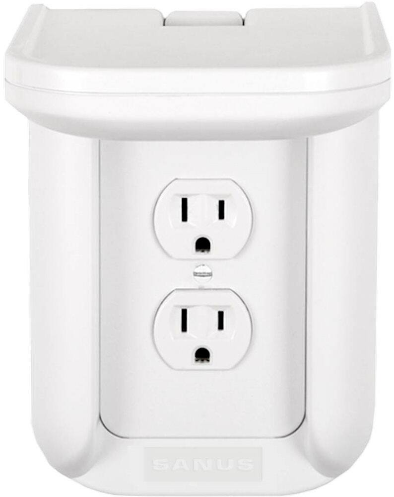 Angle. Sanus - Small Device Outlet Speaker Mount - White.