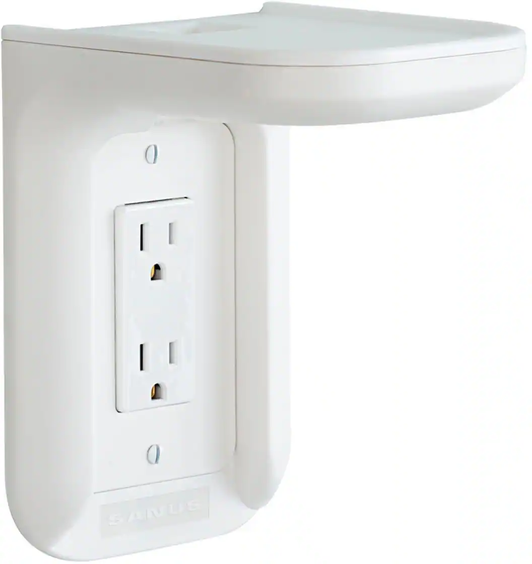 Front. Sanus - Small Device Outlet Speaker Mount - White.