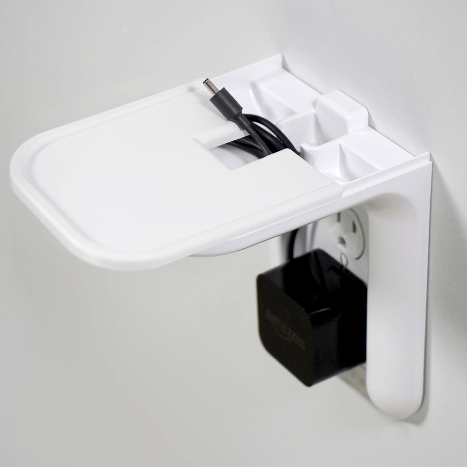 Alt View 11. Sanus - Small Device Outlet Speaker Mount - White.