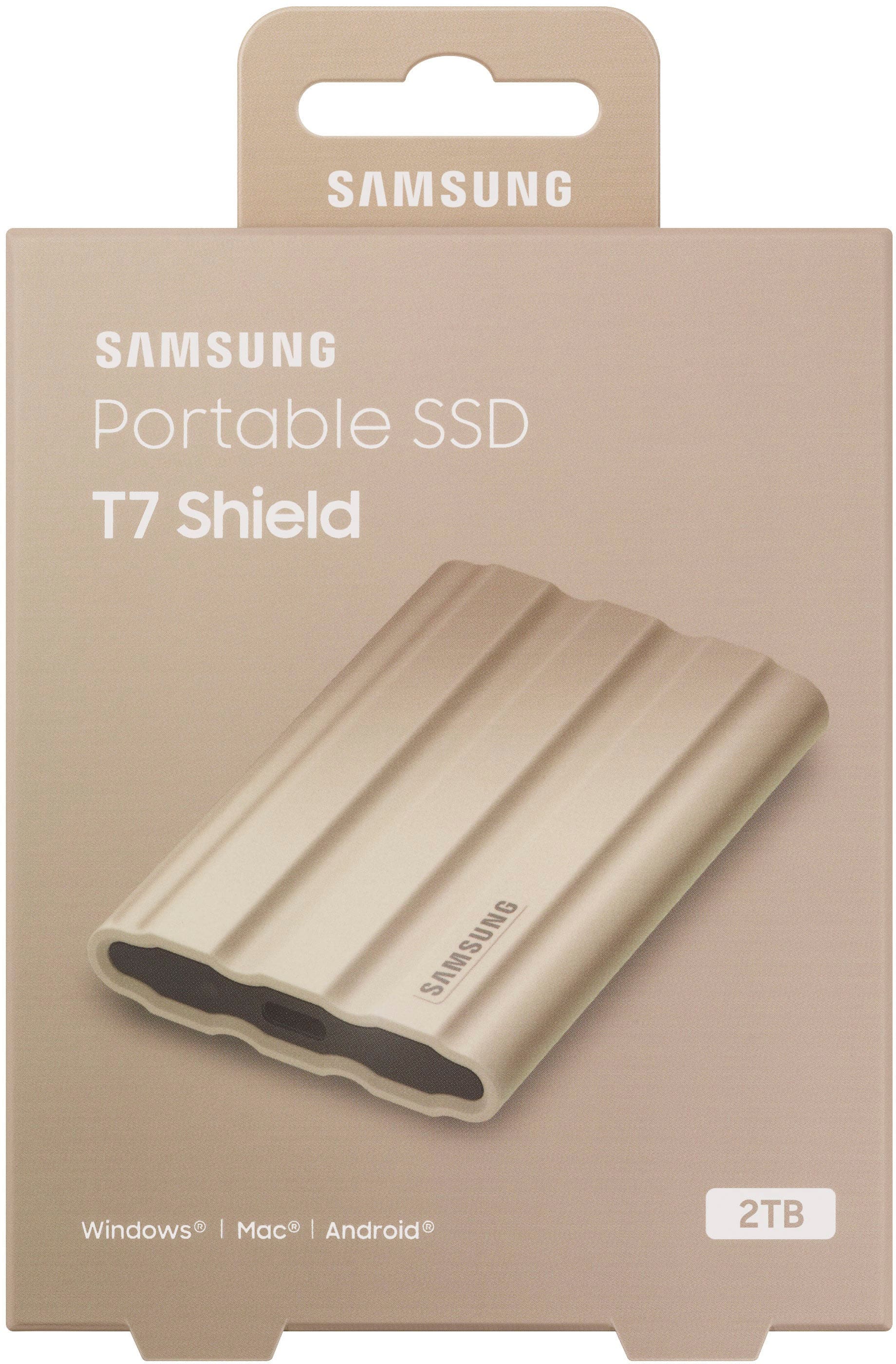 Alt View 16. Samsung - T7 Shield 2TB External USB 3.2 Gen 2 Rugged SSD IP65 Water Resistant - Beige.
