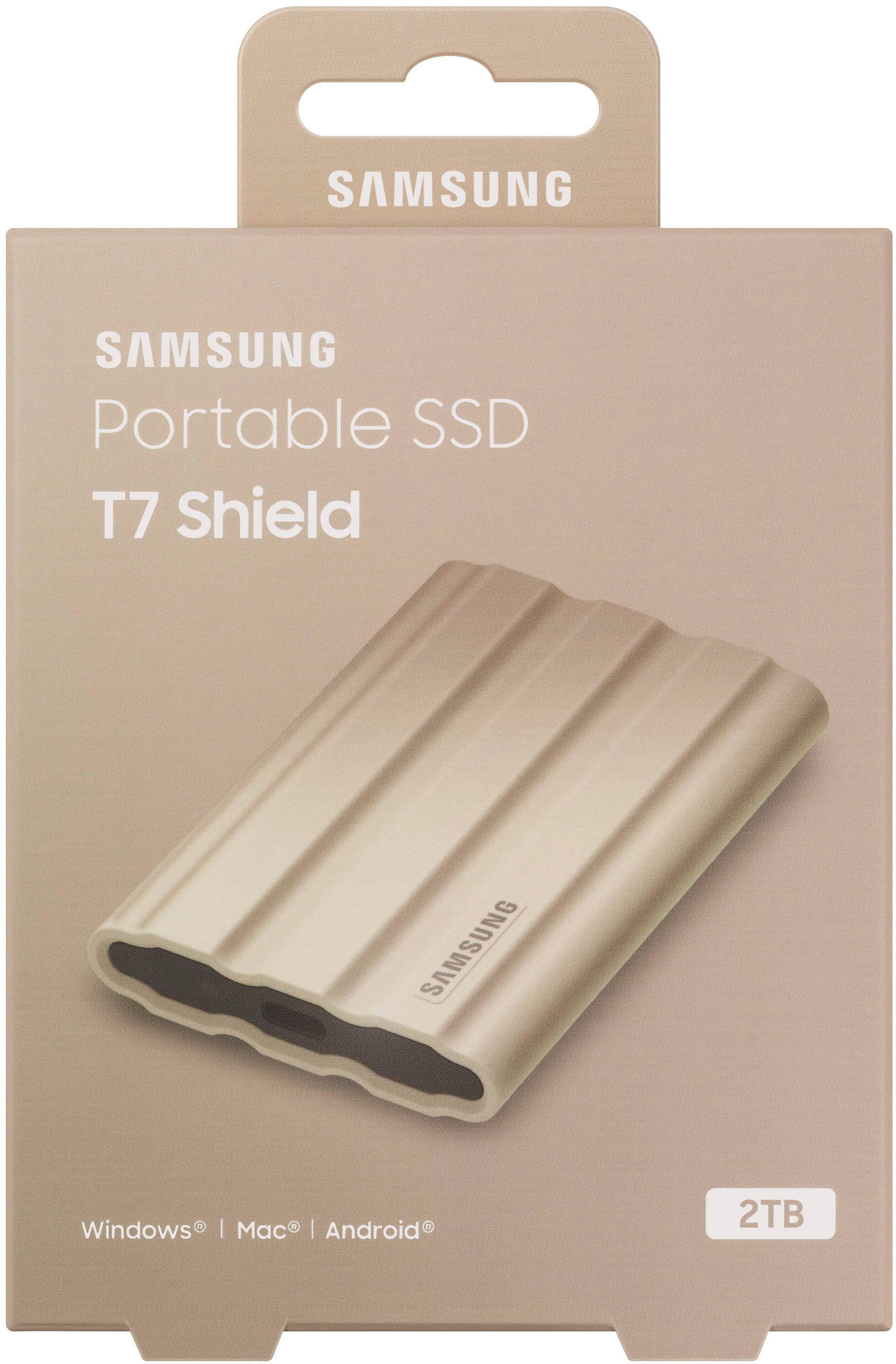 Alt View 16. Samsung - T7 Shield 2TB External USB 3.2 Gen 2 Rugged SSD IP65 Water Resistant - Beige.