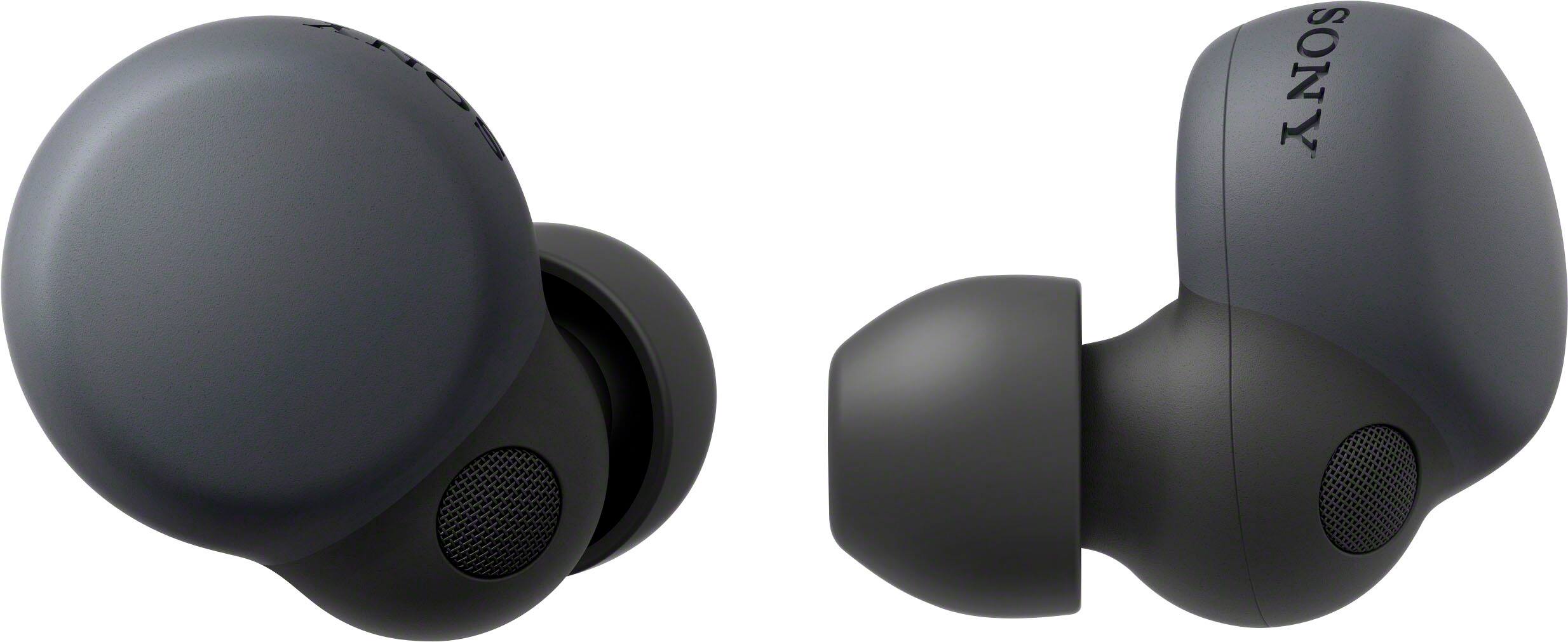 Front. Sony - LinkBuds S True Wireless Noise Canceling Earbuds - Black.