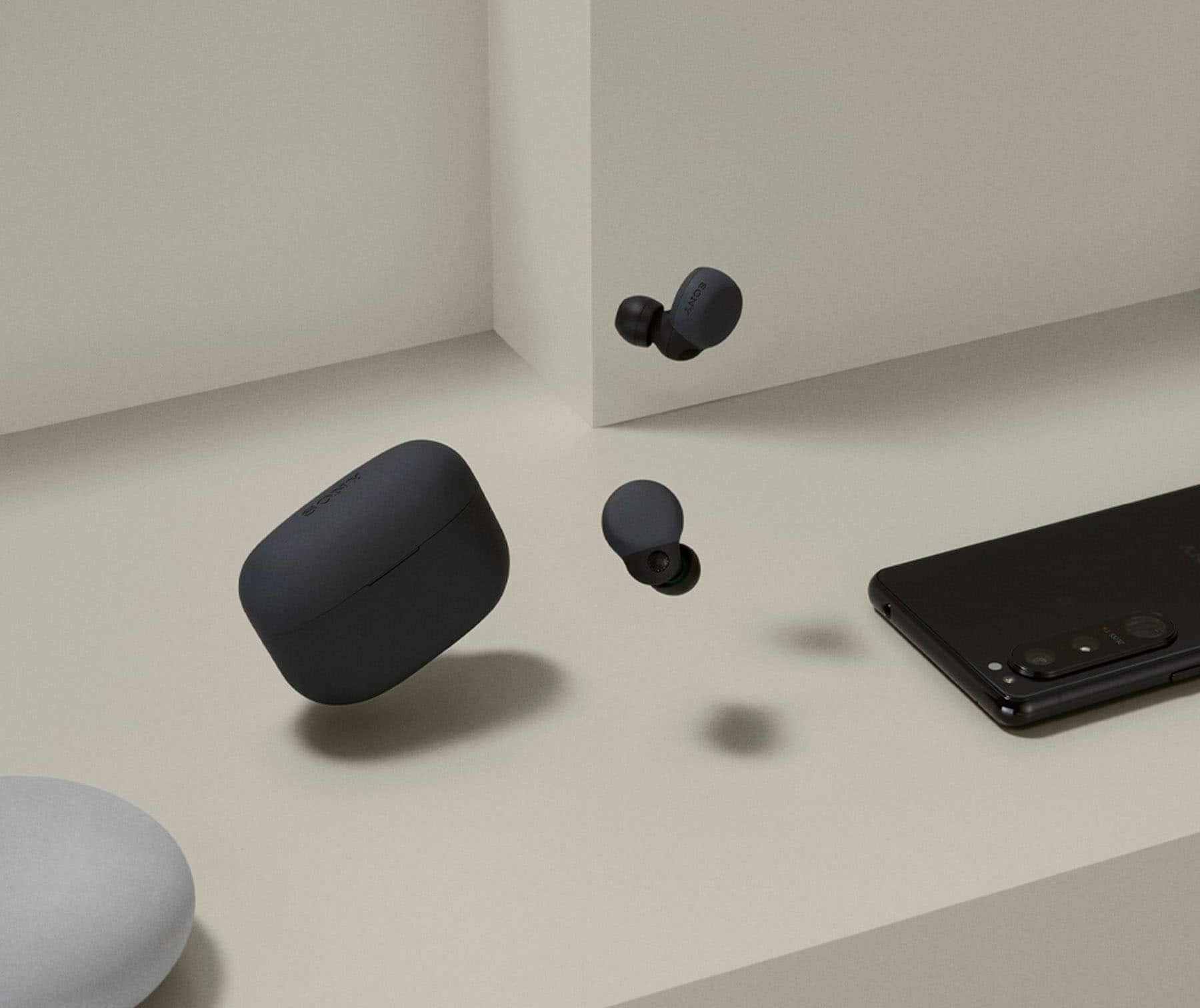 Alt View 18. Sony - LinkBuds S True Wireless Noise Canceling Earbuds - Black.