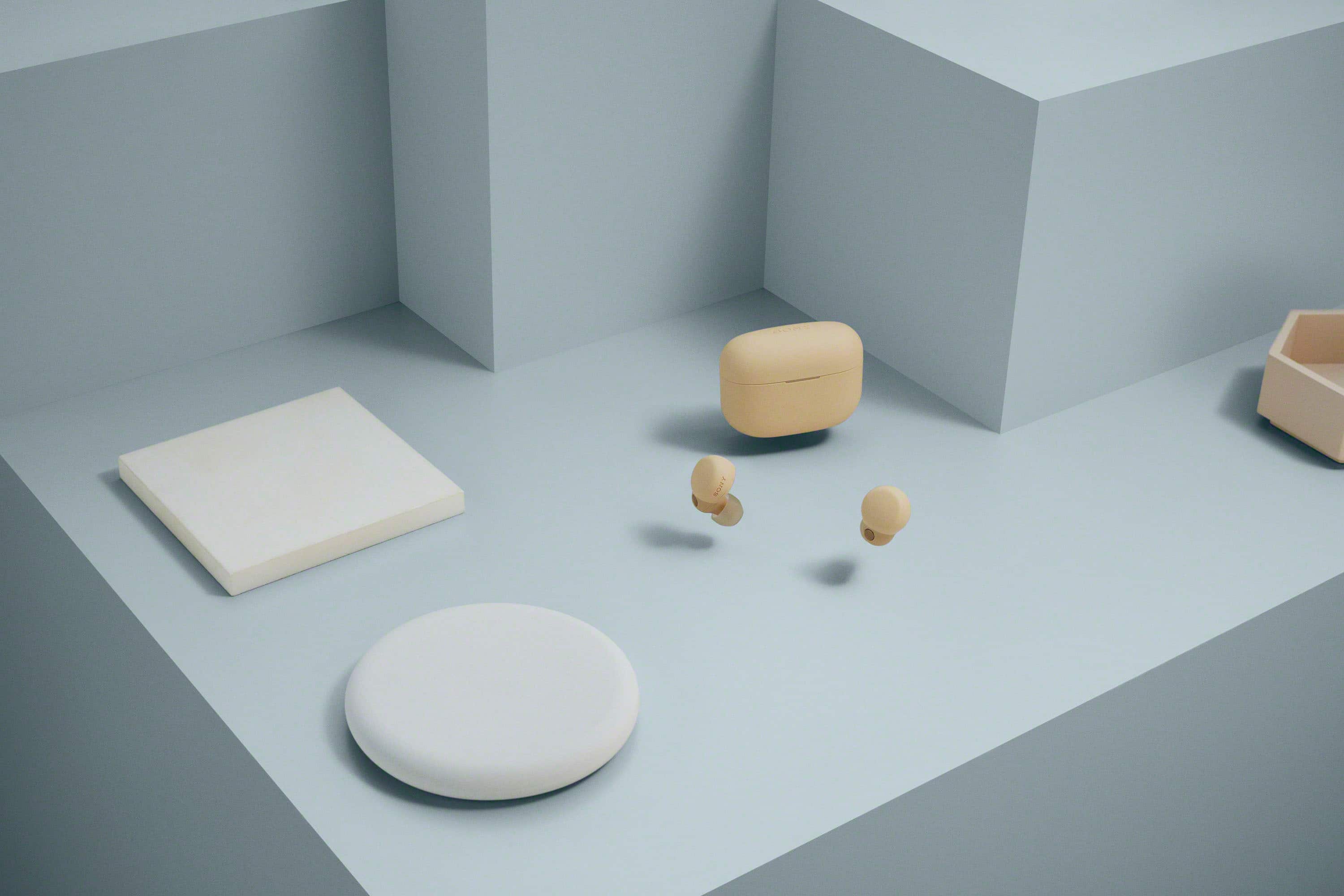 Alt View 19. Sony - LinkBuds S True Wireless Noise Canceling Earbuds - Desert Sand.