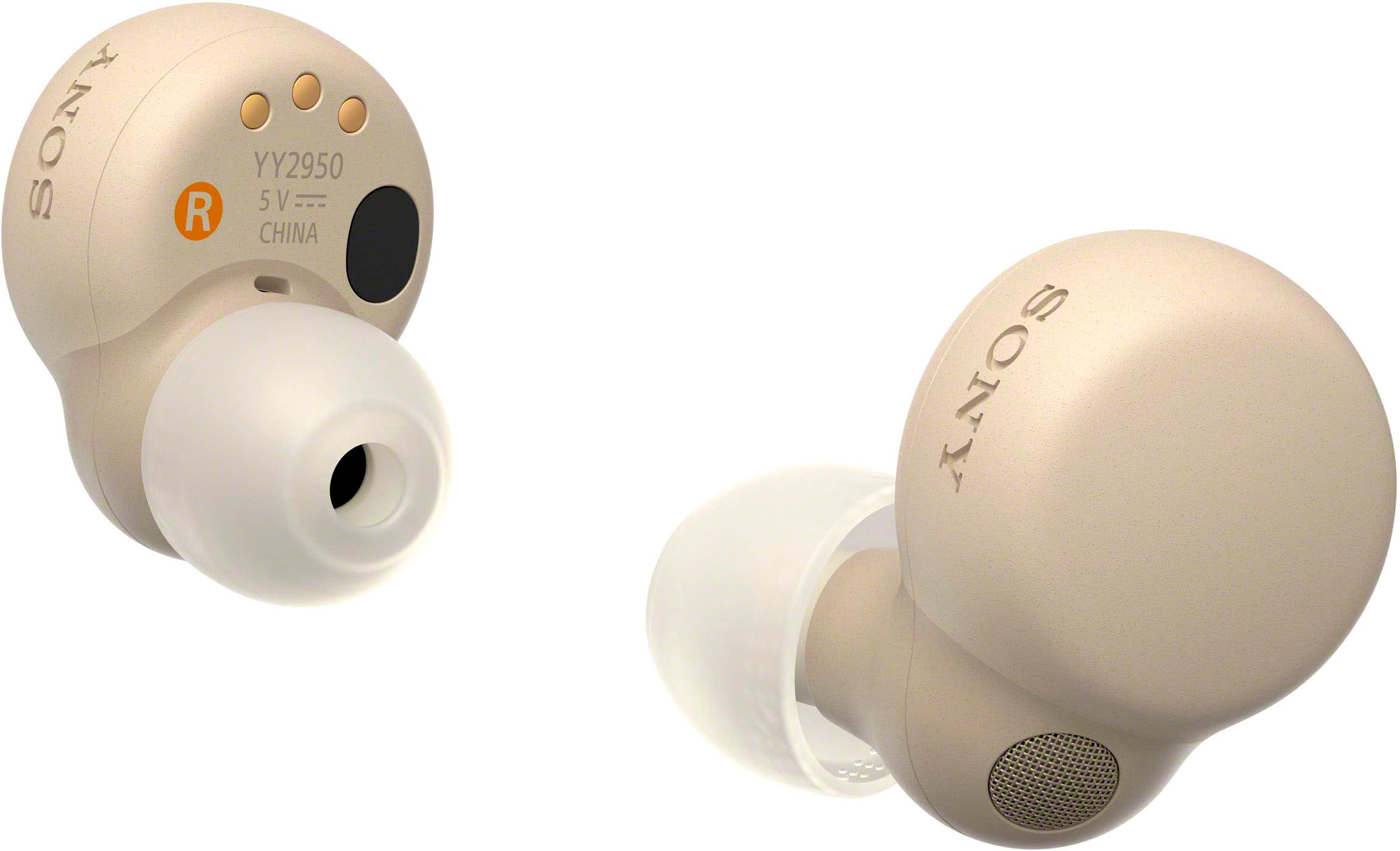 Left View: Sony - LinkBuds S True Wireless Noise Canceling Earbuds - Desert Sand