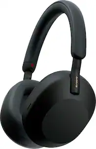 Sony - WH-1000XM5 Wireless Noise Cancelling Over-the-Ear Headphones - Black