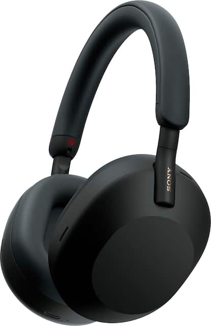 Sony - WH-1000XM5 Wireless Noise Cancelling Over-the-Ear Headphones - Black