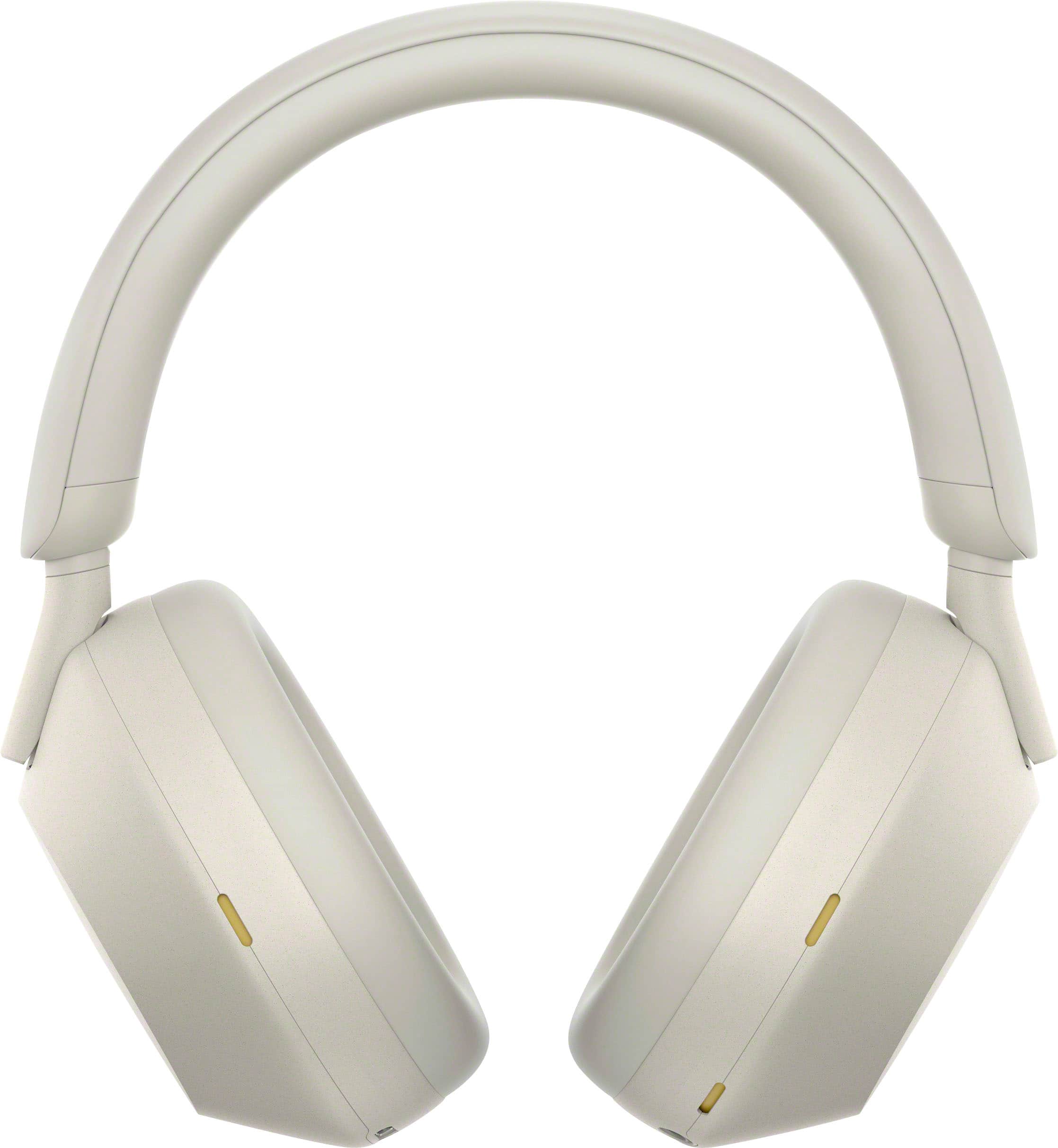 Angle. Sony - WH-1000XM5 Wireless Noise-Canceling Over-the-Ear Headphones - Silver.