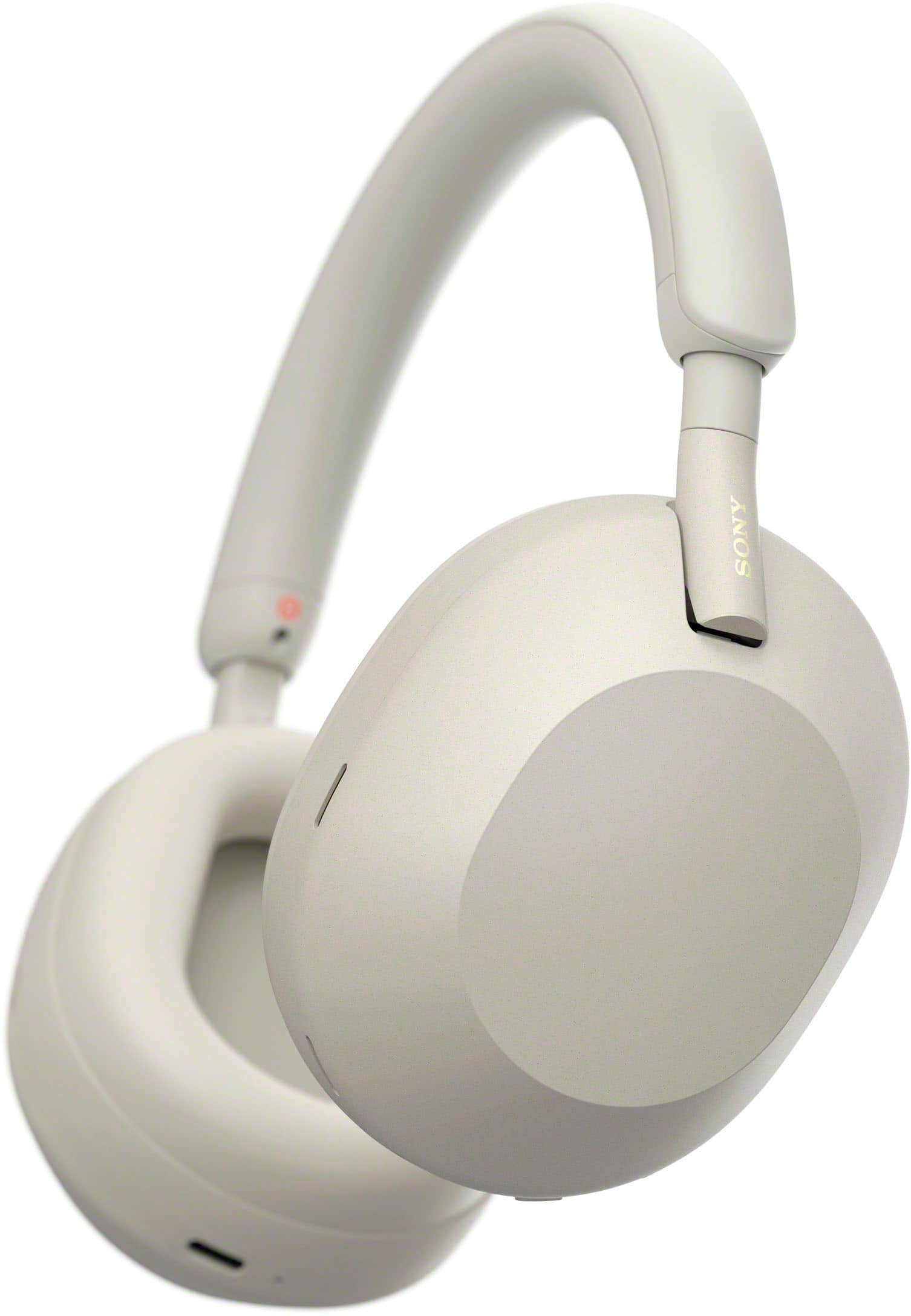 Alt View 12. Sony - WH-1000XM5 Wireless Noise-Canceling Over-the-Ear Headphones - Silver.