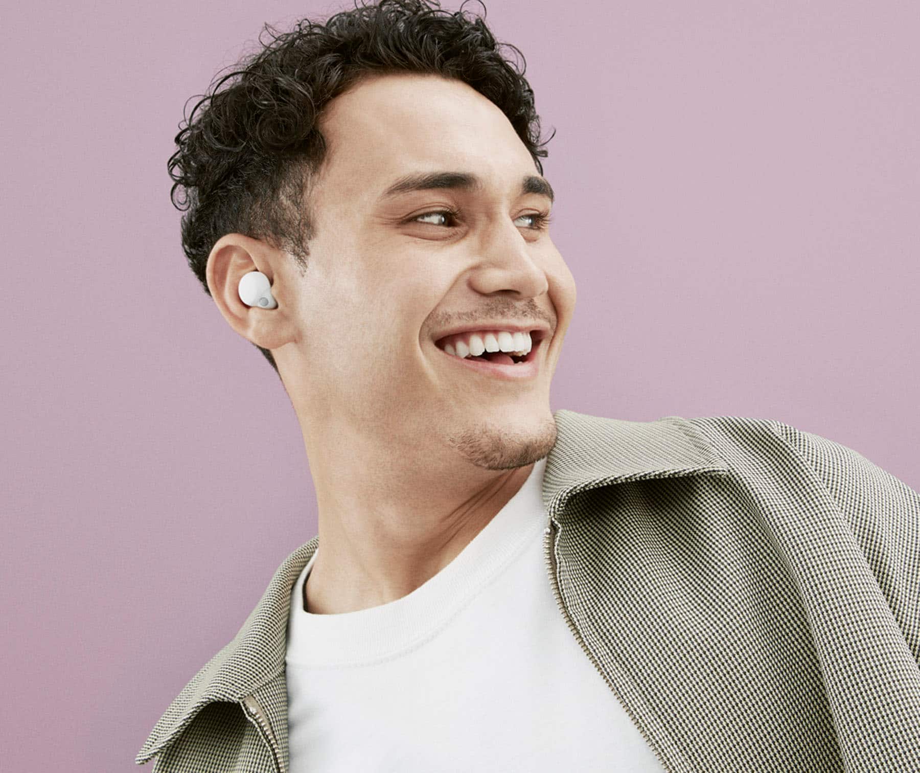 Alt View 18. Sony - LinkBuds S True Wireless Noise Canceling Earbuds - White.