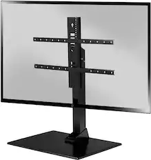 Front. SANUS Elite - Swivel TV Stand for TVs 40"-86" - Sturdy Base with Swivel, Height Adjustment, and Cable Management - Black.