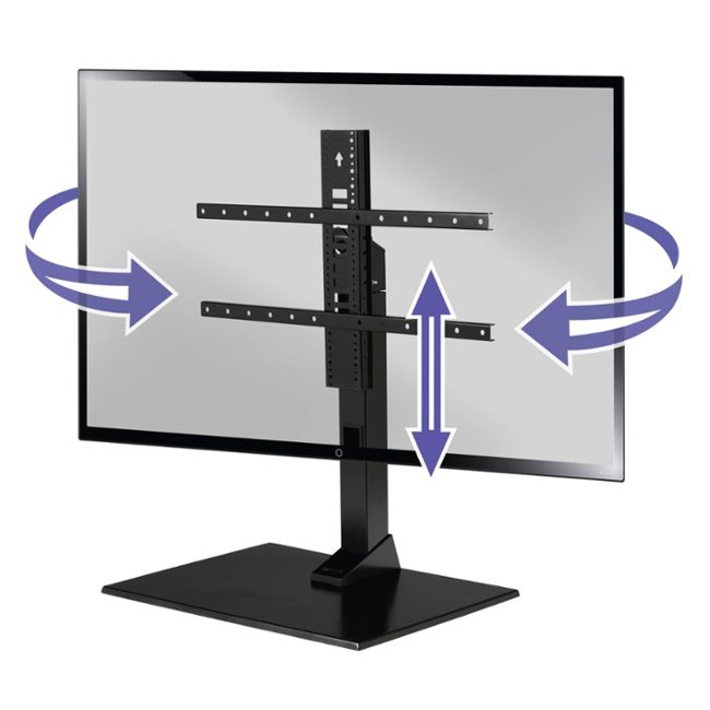 SANUS Elite - Swivel TV Stand for TVs 40"-86" - Sturdy Base with Swivel, Height Adjustment, and Cable Management - Black_1