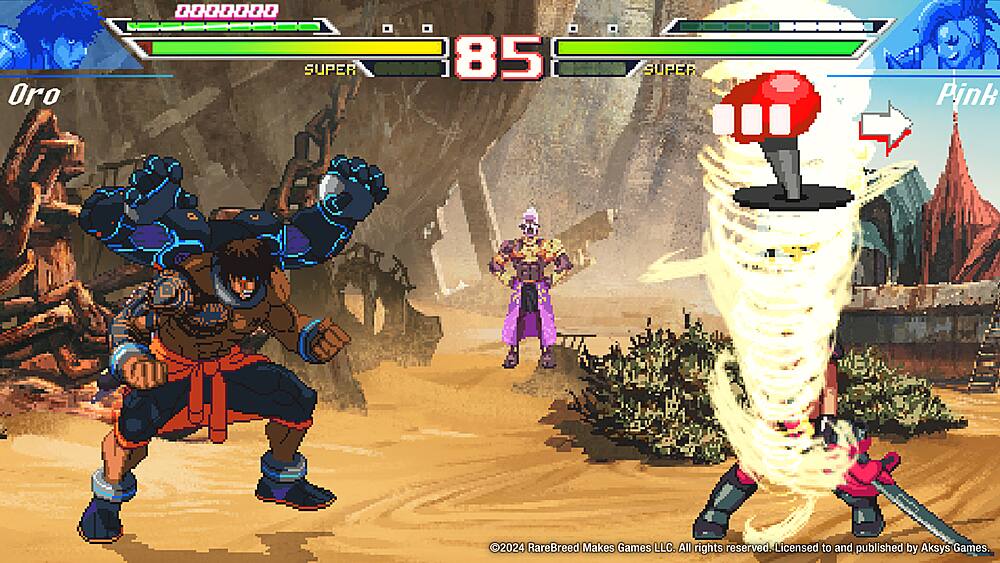 Oro n000000 SUPER 85 SUPER Pink 2024 RareBreed Makes Games LLC. All rights reserved. Licensed to and published by Aksys Games.