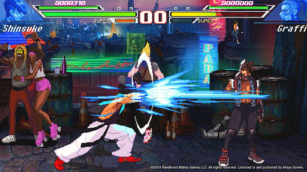 Shinsuke SUPER 00 127 Graffi PABA 2024 RareBreed Makes Games LLC. All rights reserved. Licensed to and published by Aksys Games.