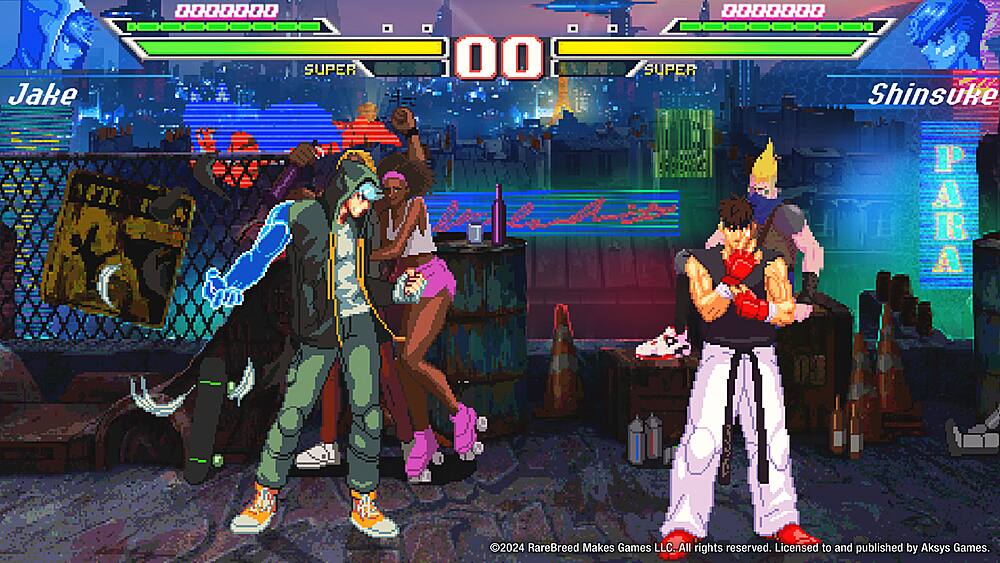 Jake n000000 SUPER 00 nodd000 2 SUPER Shinsuke PARA 2024 RareBreed Makes Games LLC. All rights reserved. Licensed to and published by Aksys Games.