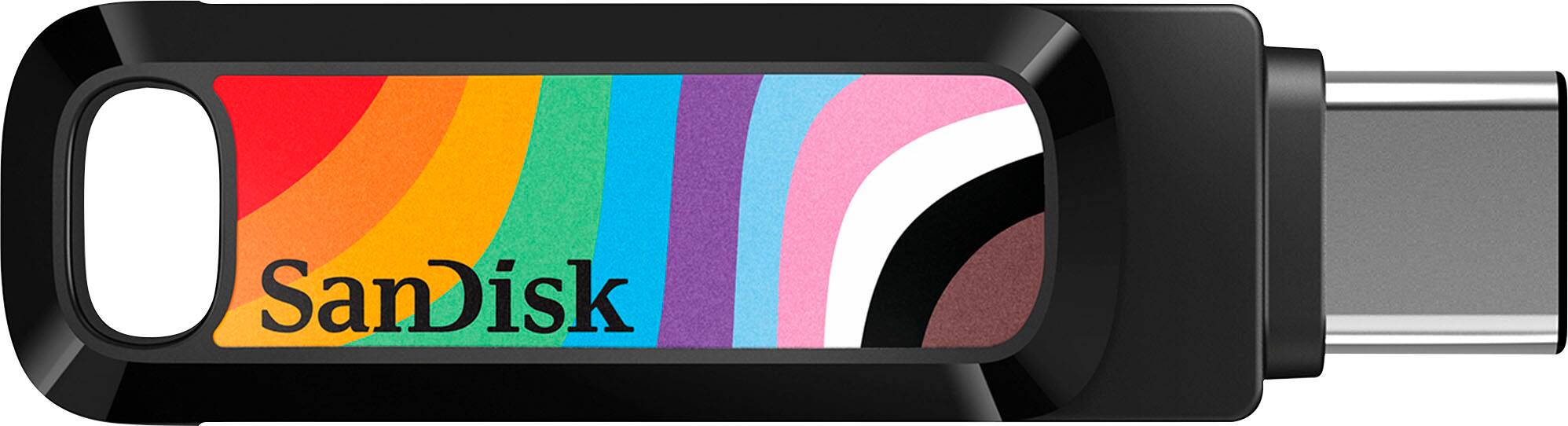 SanDisk - Ultra Dual Drive Go Rainbow Pride Edition 128GB USB-A/USB-C Flash Drive - Multi