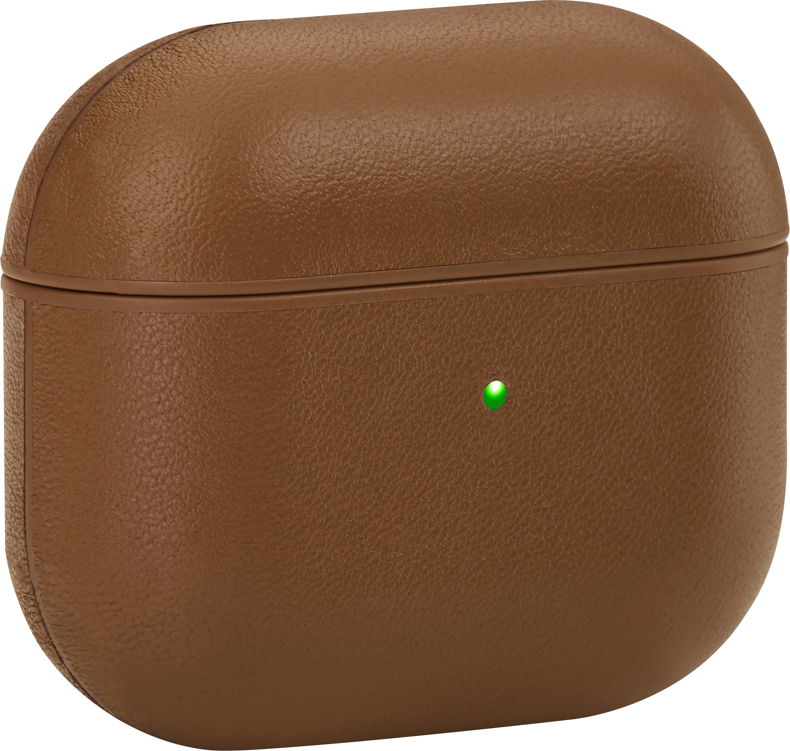 Insignia - Magnetic Leather Case for Apple AirPods (3rd Generation) - Brown