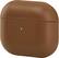 Left. Insignia™ - Magnetic Leather Case for Apple AirPods (3rd Generation) - Brown.