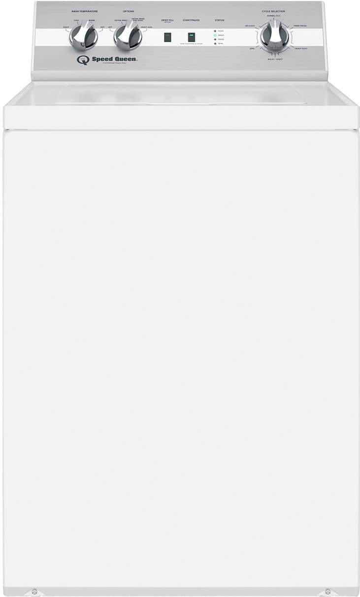 Front. Speed Queen - TC5 CLASSIC TOP LOAD WASHER - White.