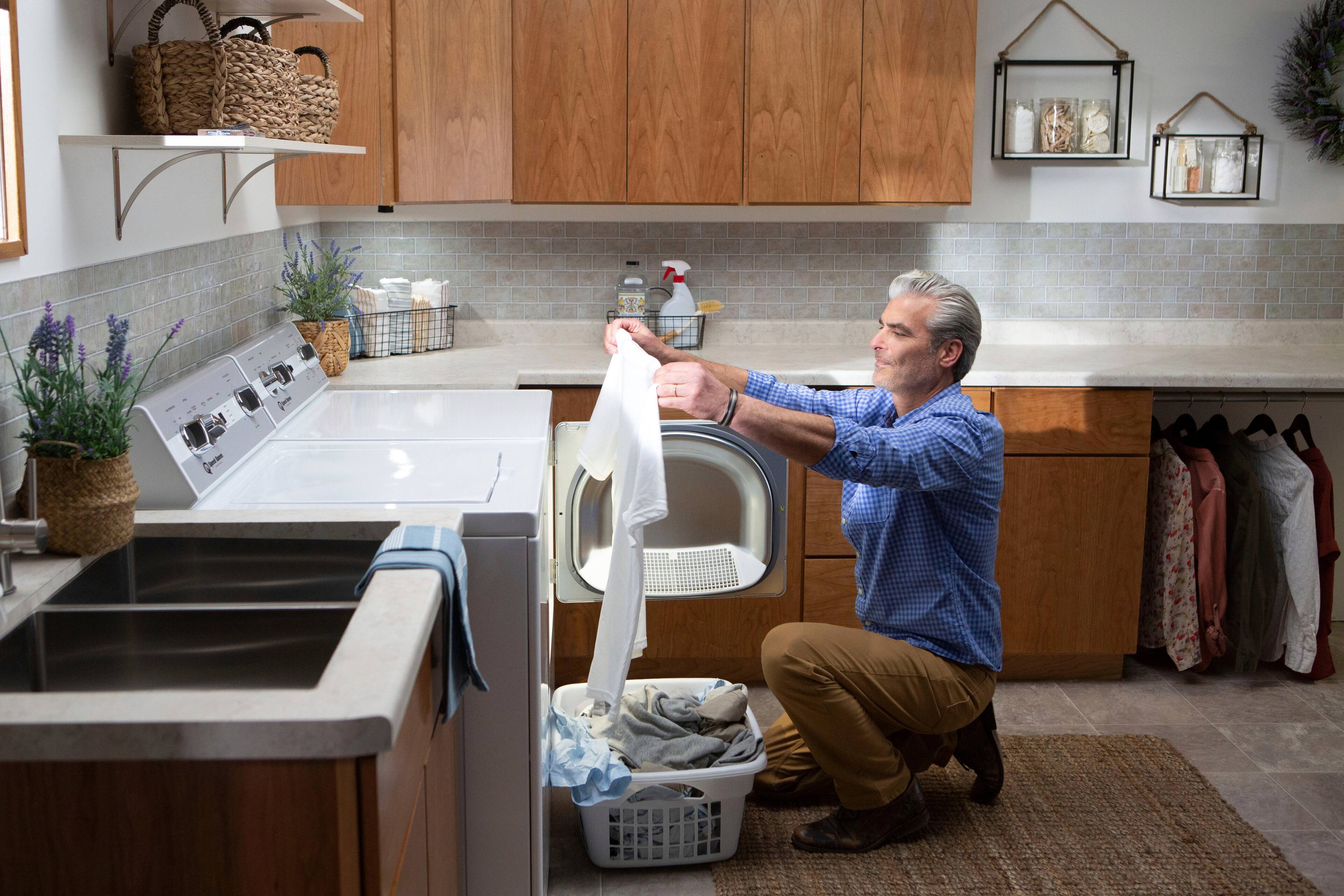 Alt View 3. Speed Queen - DC5 Sanitizing Electric Dryer - White.