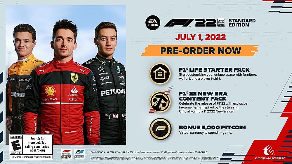 F1 22 Is Now Available For Digital Pre-order And Pre-download On Xbox One  And Xbox Series X