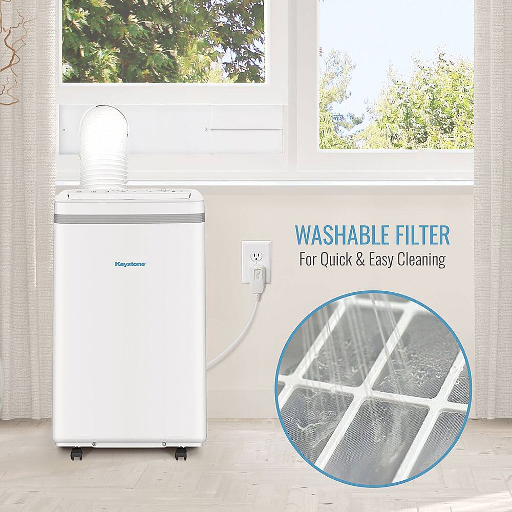 Keystone 350 Sq. Ft. Portable Air Conditioner with Dehumidifier White