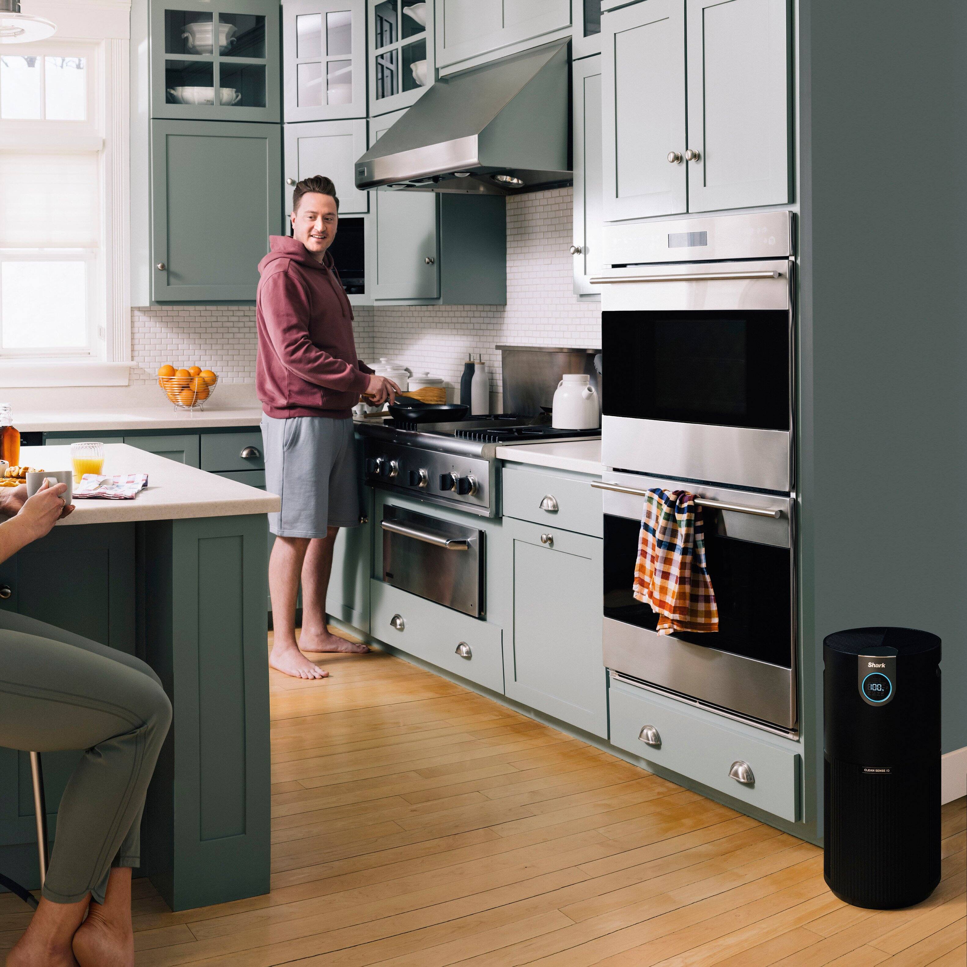 Alt View 24. Shark - Air Purifier MAX with True NanoSeal HEPA, Cleansense IQ, Odor Lock, Cleans up to 1200 Sq. Ft - Charcoal Grey.