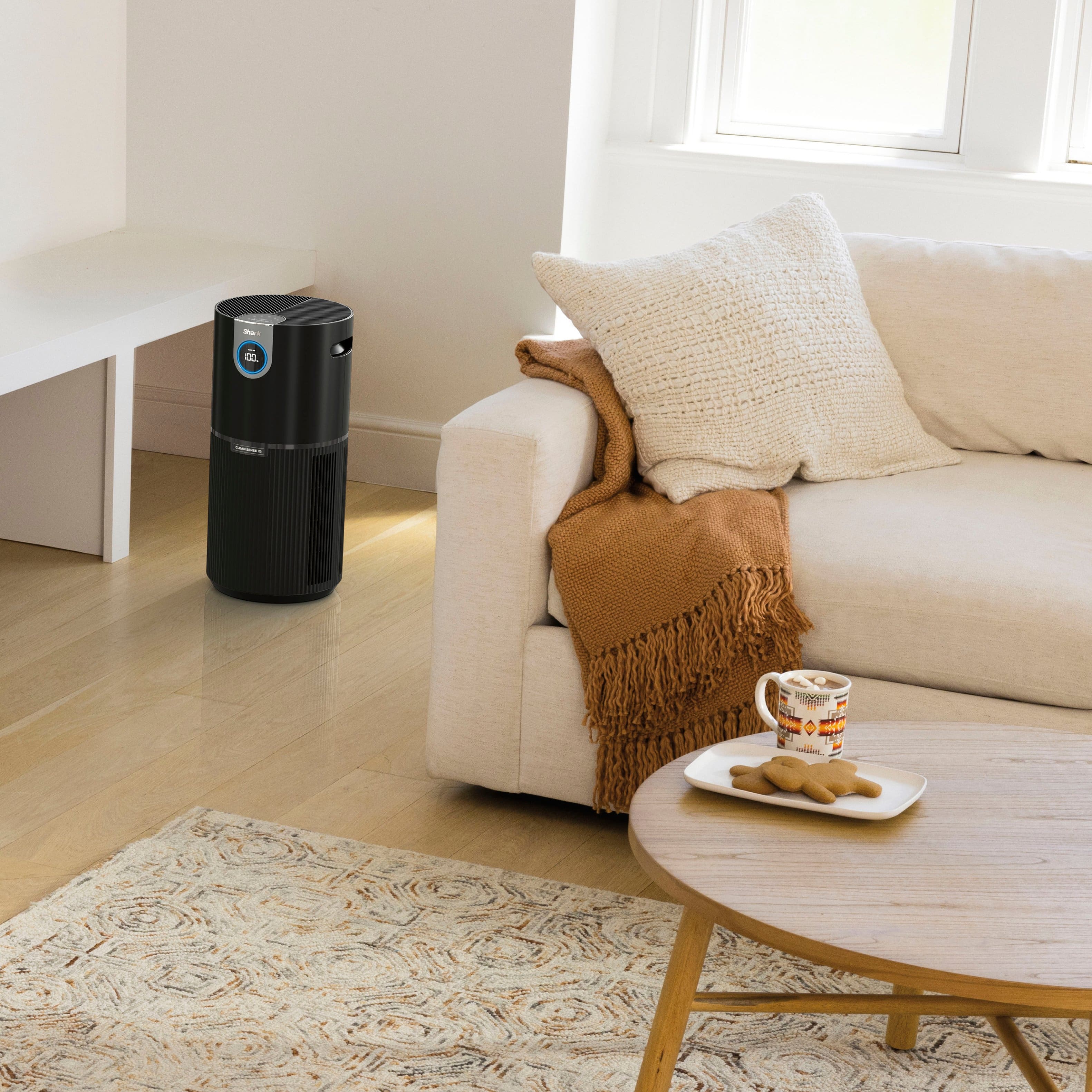 Alt View 25. Shark - Air Purifier MAX with True NanoSeal HEPA, Cleansense IQ, Odor Lock, Cleans up to 1200 Sq. Ft - Charcoal Grey.