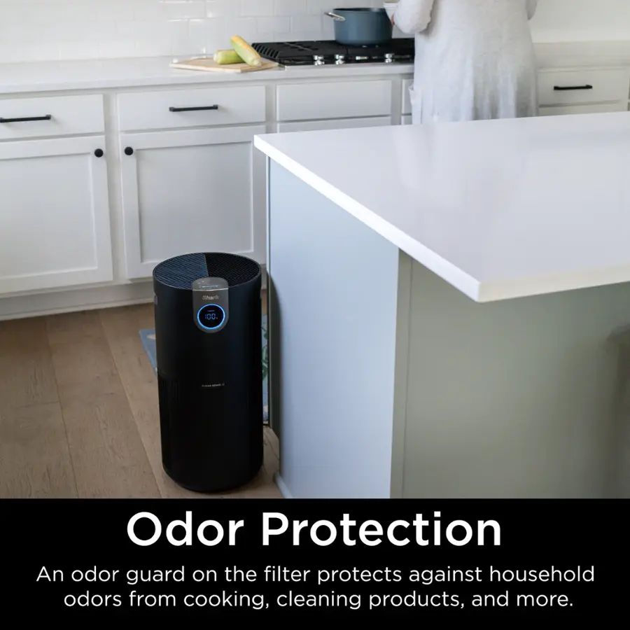 Odor Protection: An odor guard on the filter protects against household odors from cooking, cleaning products, and more.
