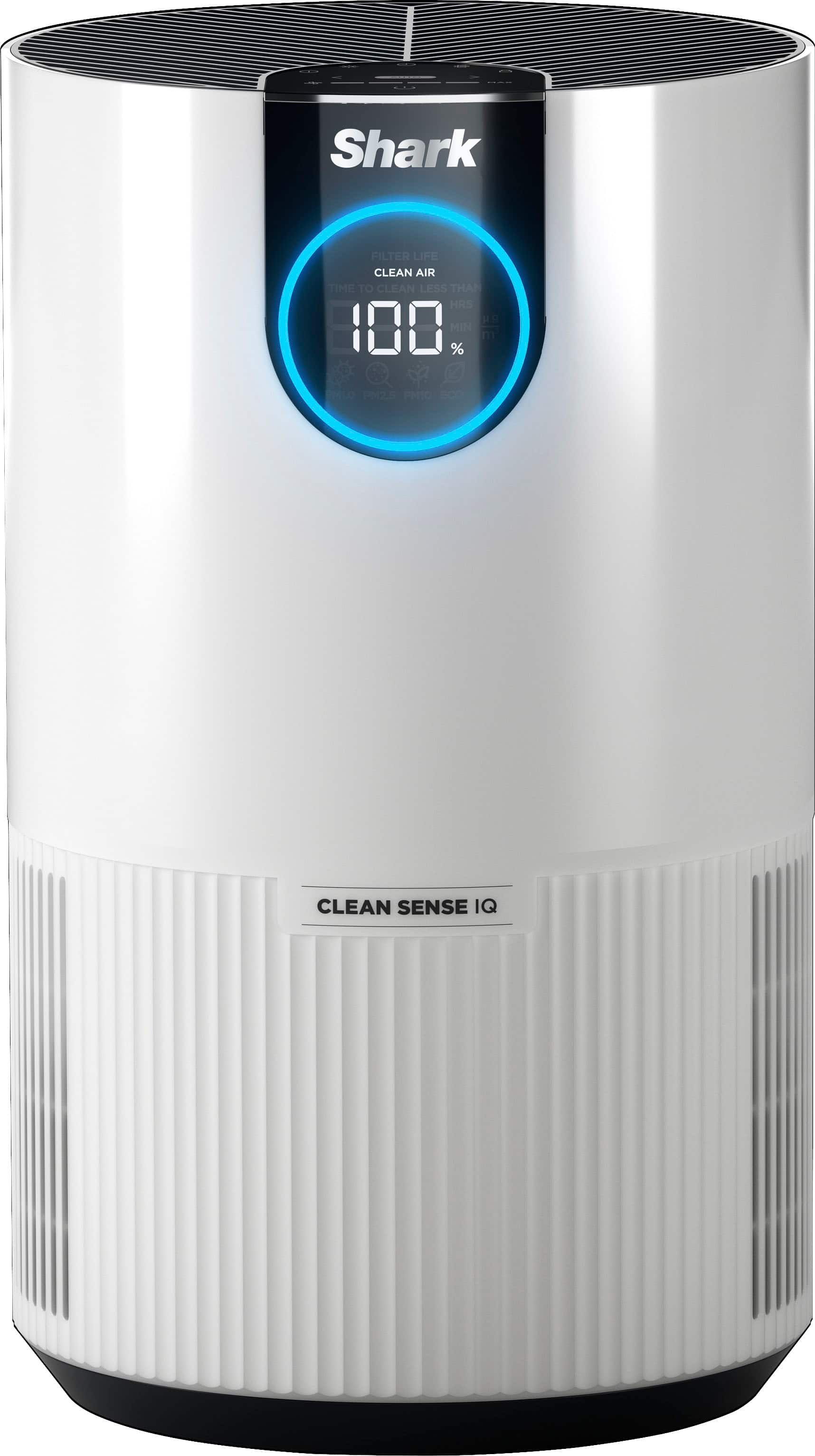 Shark - Clean Sense Air Purifier 500, Clean Sense IQ, NanoSeal True HEPA, 500 sq. ft., Filters 99.9% of allergens, Pro Odor Lock - White - Front_Zoom