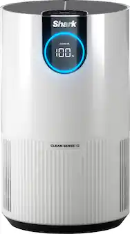 Front. Shark - Clean Sense Air Purifier 500, Clean Sense IQ, NanoSeal True HEPA, 500 sq. ft., Filters 99.9% of allergens, Pro Odor Lock - White.