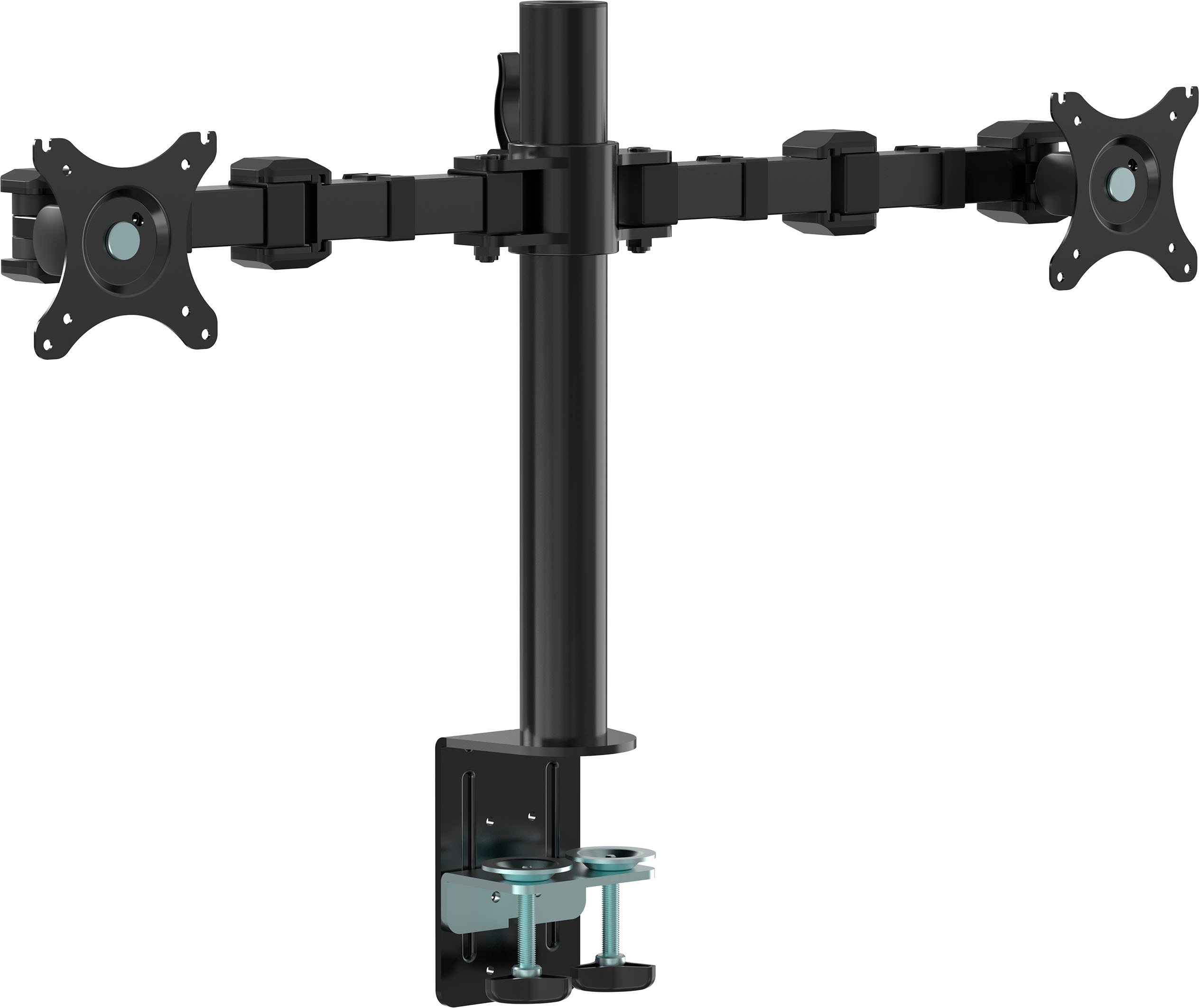 Angle View: Victor - Monitor Mount with Single and Dual Arm Components - Black
