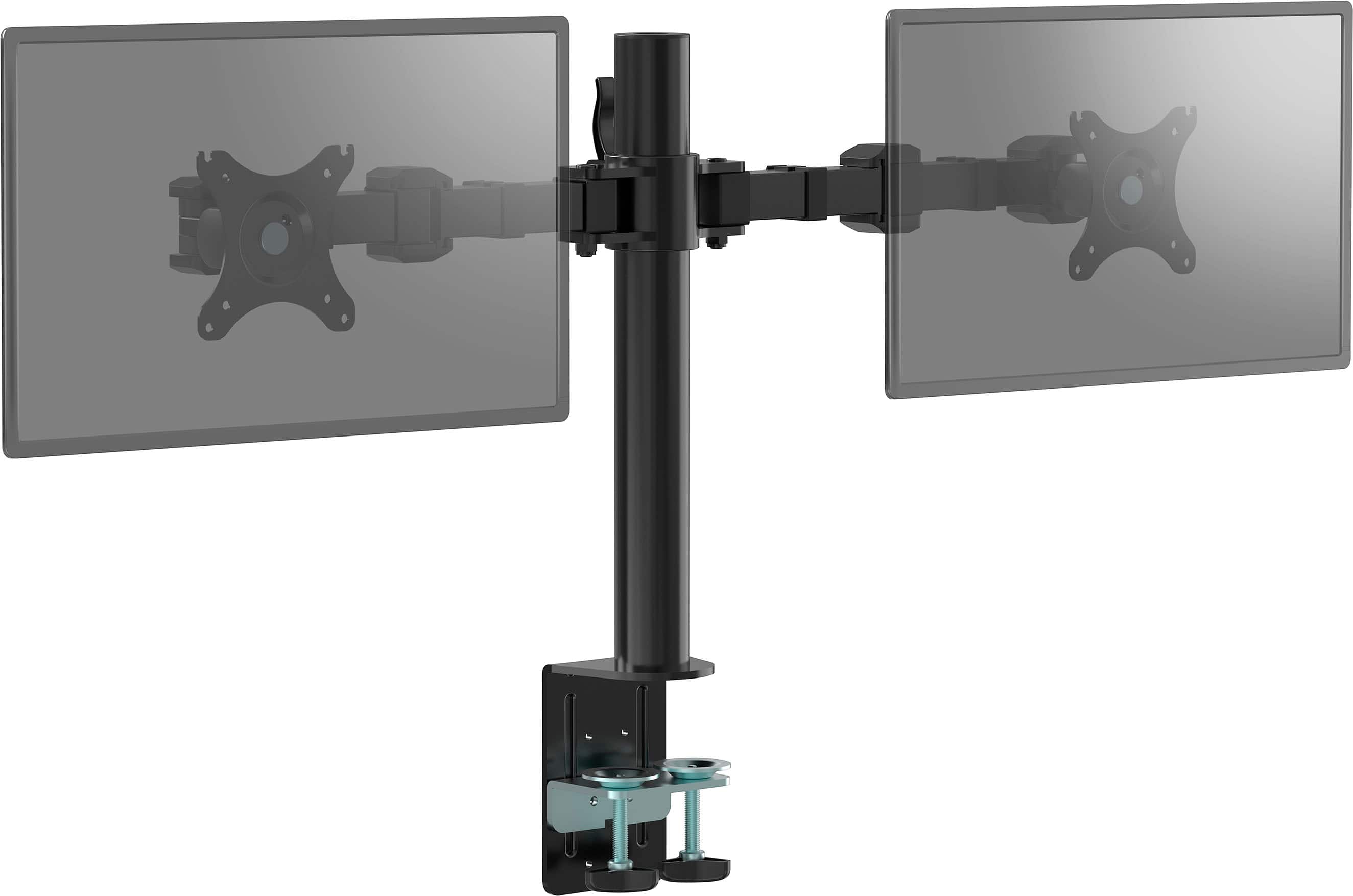 Alt View 12. Insignia™ - Dual Screen Desktop Mount for Monitors up to 30" - Black.