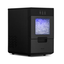 NewAir - 44lb. Nugget Countertop Ice Maker with Self-Cleaning Function - Black Stainless Steel - Front_Zoom