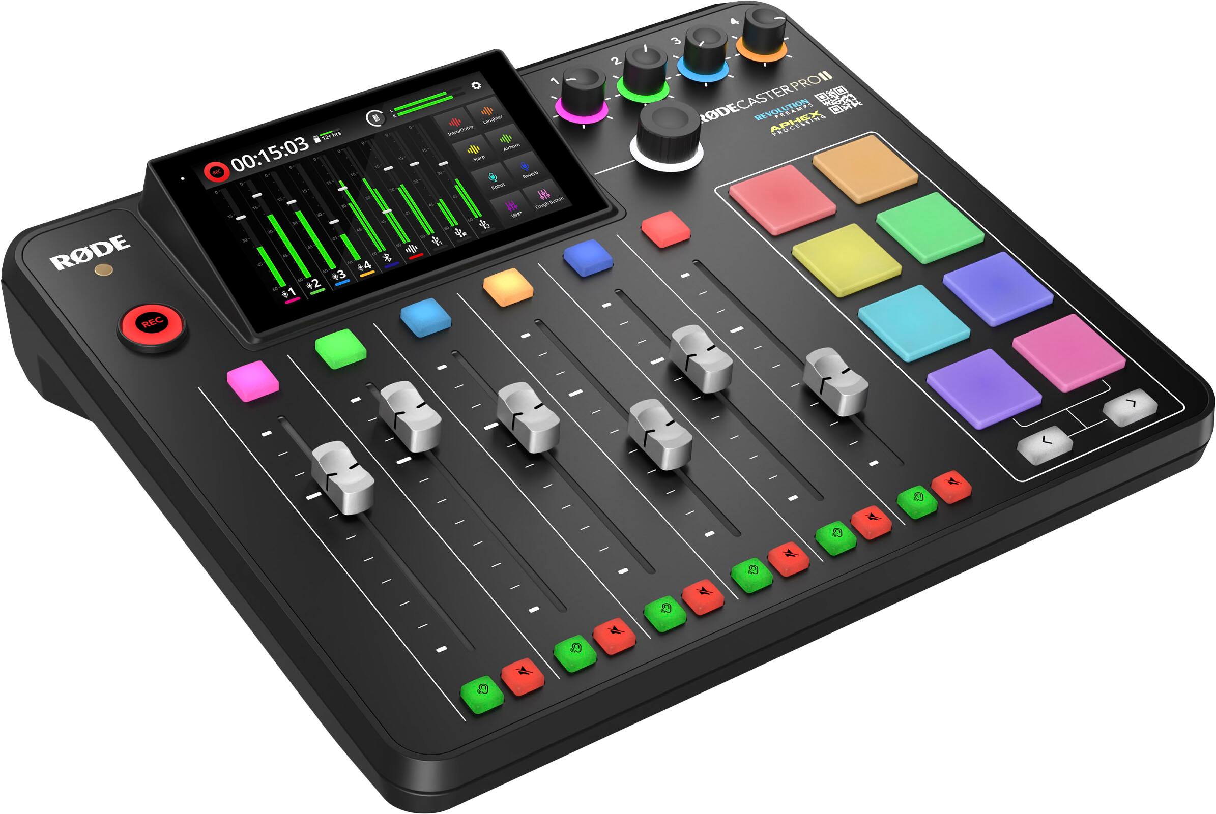 Left. RØDE - RØDECASTER PRO II Integrated Audio Production Studio - Black.