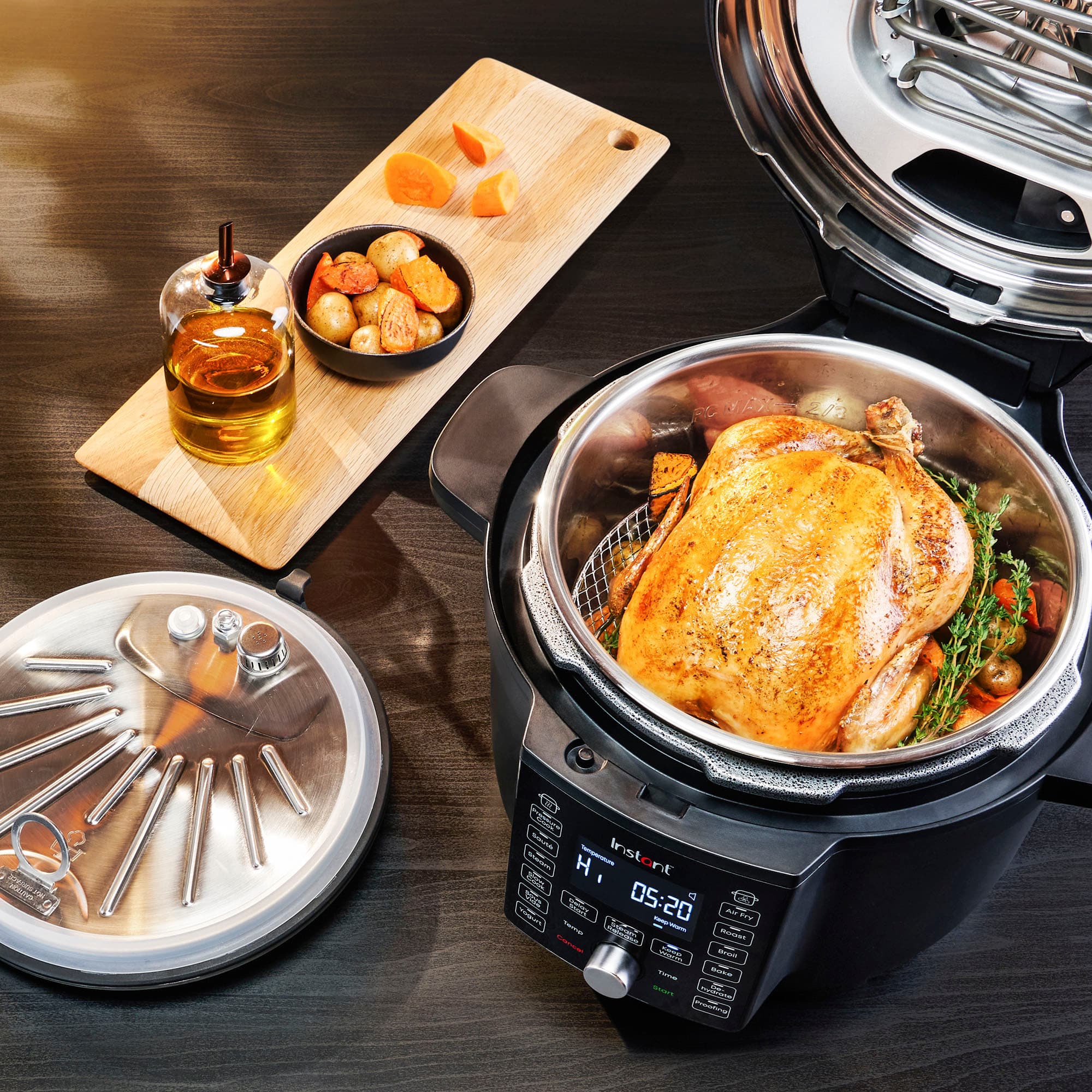 Alt View 12. Instant Pot - Duo Crisp with Ultimate Lid Multi-Cooker + Air Fryer, 6.5 Quart - Black.