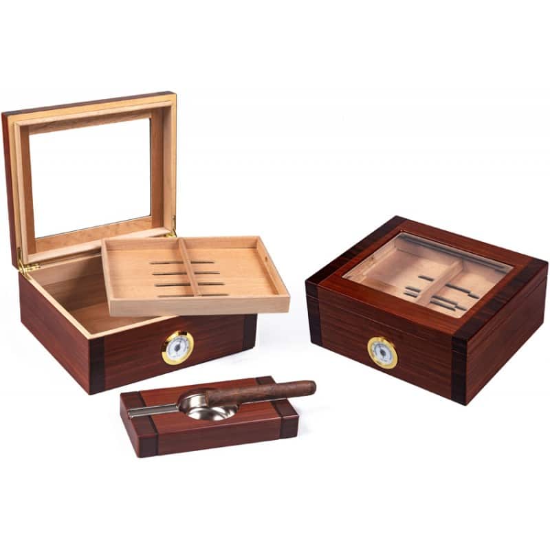 Prestige - Sovereign Gift Set humidor - Rosewood Two-Tone Finish