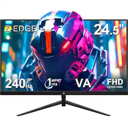 Z-Edge - UG25I 24.5 inch 1080P FHD 240Hz 1ms Gaming Monitor, 16.7M Colors, 5000:1 Contrast, HDMI x 2, DP x 1 - Black