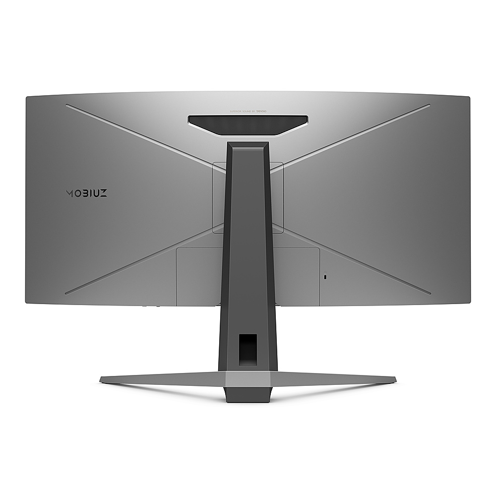 Back View: BenQ MOBIUZ EX3415R IPS LED Curved WQHD FreeSync Gaming Monitor - Silver