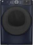 Front. GE - 7.8 Cu. Ft. Smart Electric Dryer with Sanitize Cycle - Sapphire Blue.