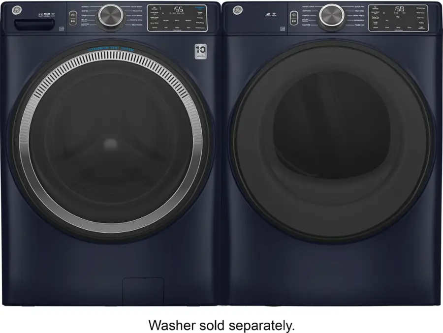 Alt View 13. GE - 7.8 Cu. Ft. Smart Electric Dryer with Sanitize Cycle - Sapphire Blue.
