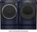 Left Zoom. GE - 7.8 Cu. Ft. Smart Electric Dryer with Sanitize Cycle - Sapphire Blue.