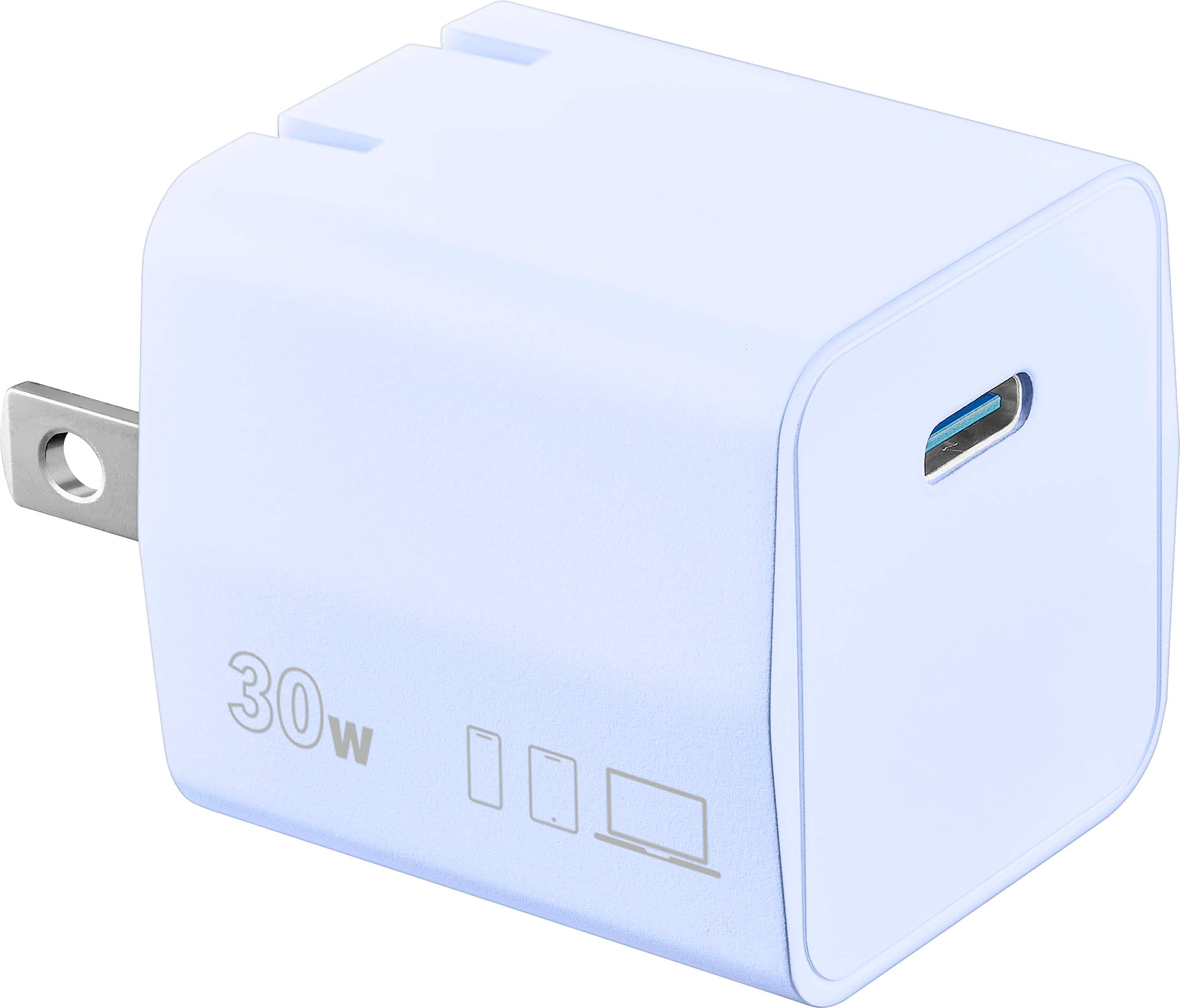 Alt View 13. Insignia™ - 30W USB-C Compact Wall Charger for MacBook Air, iPad and More - Light Purple.