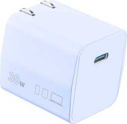 Insignia™ - 30W USB-C Compact Wall Charger for MacBook Air, iPad and More - Light Purple - Front_Zoom