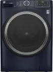 Front. GE - 4.8 Cu Ft High-Efficiency Stackable Smart Front Load Washer w/UltraFresh Vent System & Microban Antimicrobial Technology - Sapphire Blue.