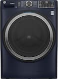 GE - 4.8 Cu. Ft. High-Efficiency Stackable Smart Front Load Washer w/ Odorblock Ultra Fresh Vent System & Microban Technology - Sapphire Blue